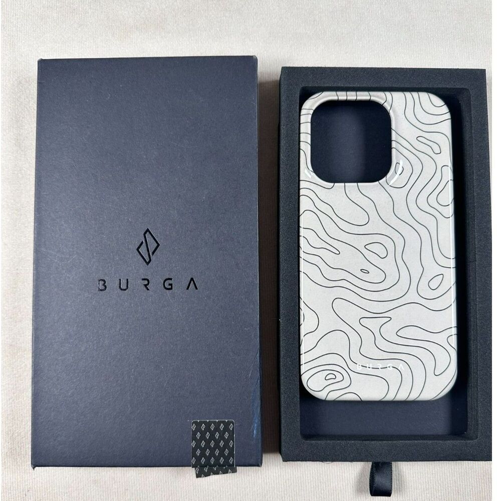 BURGA Wild Terrain iPhone 14 Pro Tough Case White Black Minimalist New Box